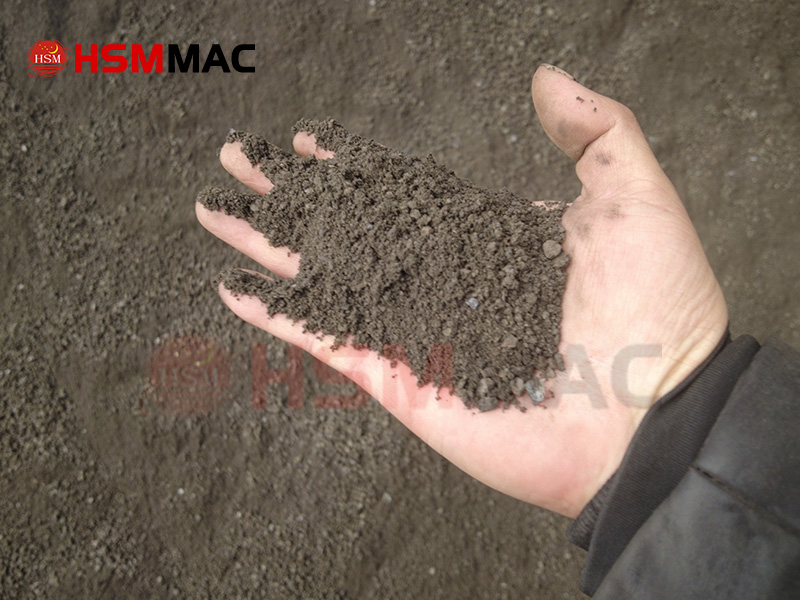 Sand produced by a sand-making machine