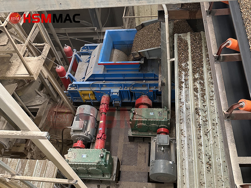 On-site Operation of a Pebble Double-Roll Crusher for Sand Production